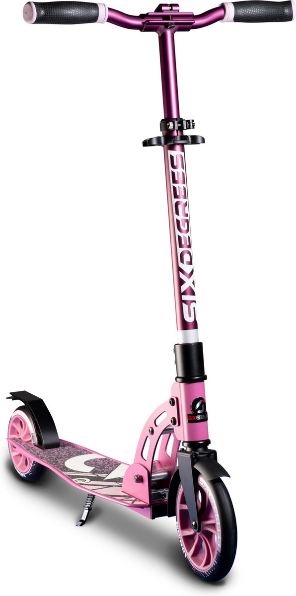 Six Degrees 2-wiel Kinderstep Opvouwbaar Voetrem Roze/zwart (4260341185880)