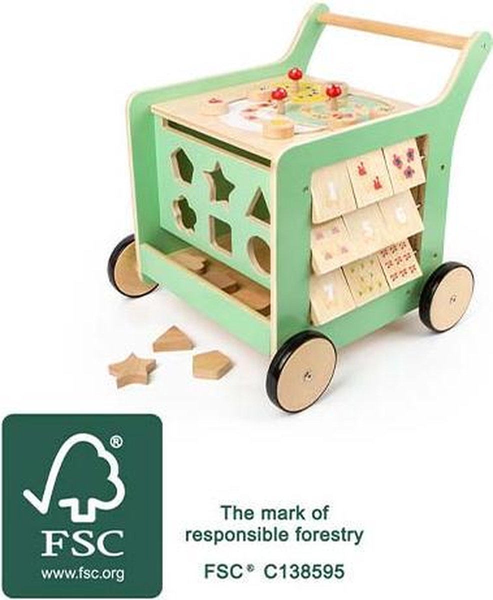 Small Foot - Houten Baby Walker Loopwagen Activiteitencentrum (4020972109477)