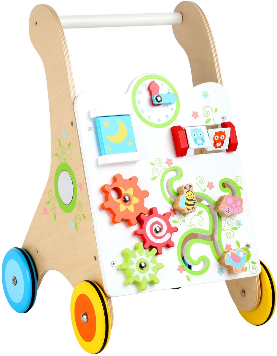 Small Foot - Houten Baby Walker Loopwagen Kleurrijk (4020972107459)