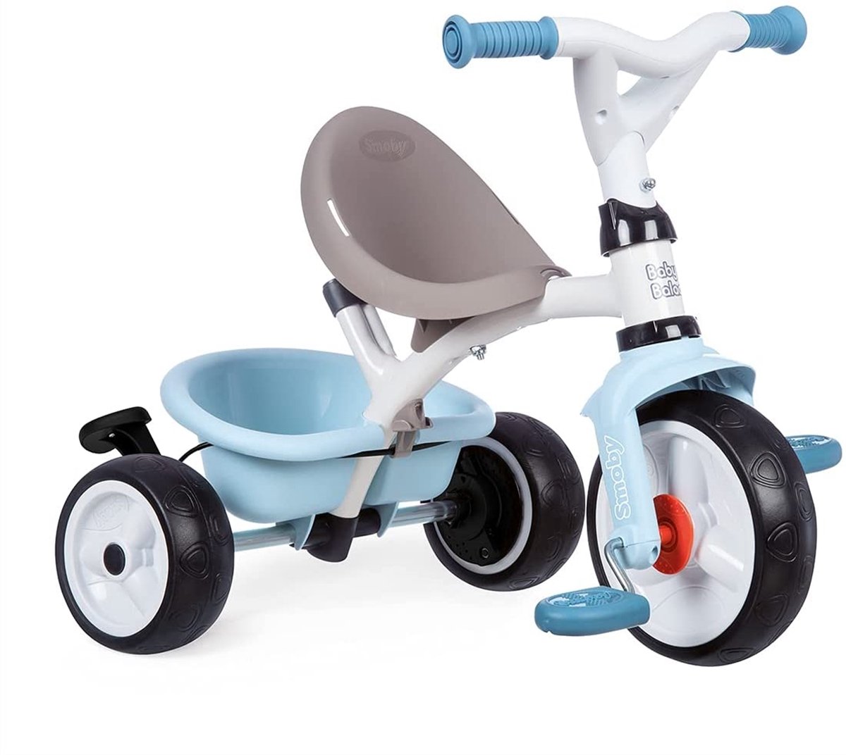 Smoby - Baby Balade Plus Blauw - Driewieler met duwstang (3032167414007)