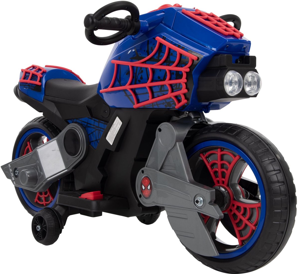 Spider-Man elektrische motor kinderfiets met zijwieltjes - Accuvoertuig 7,2V (0324471734500)