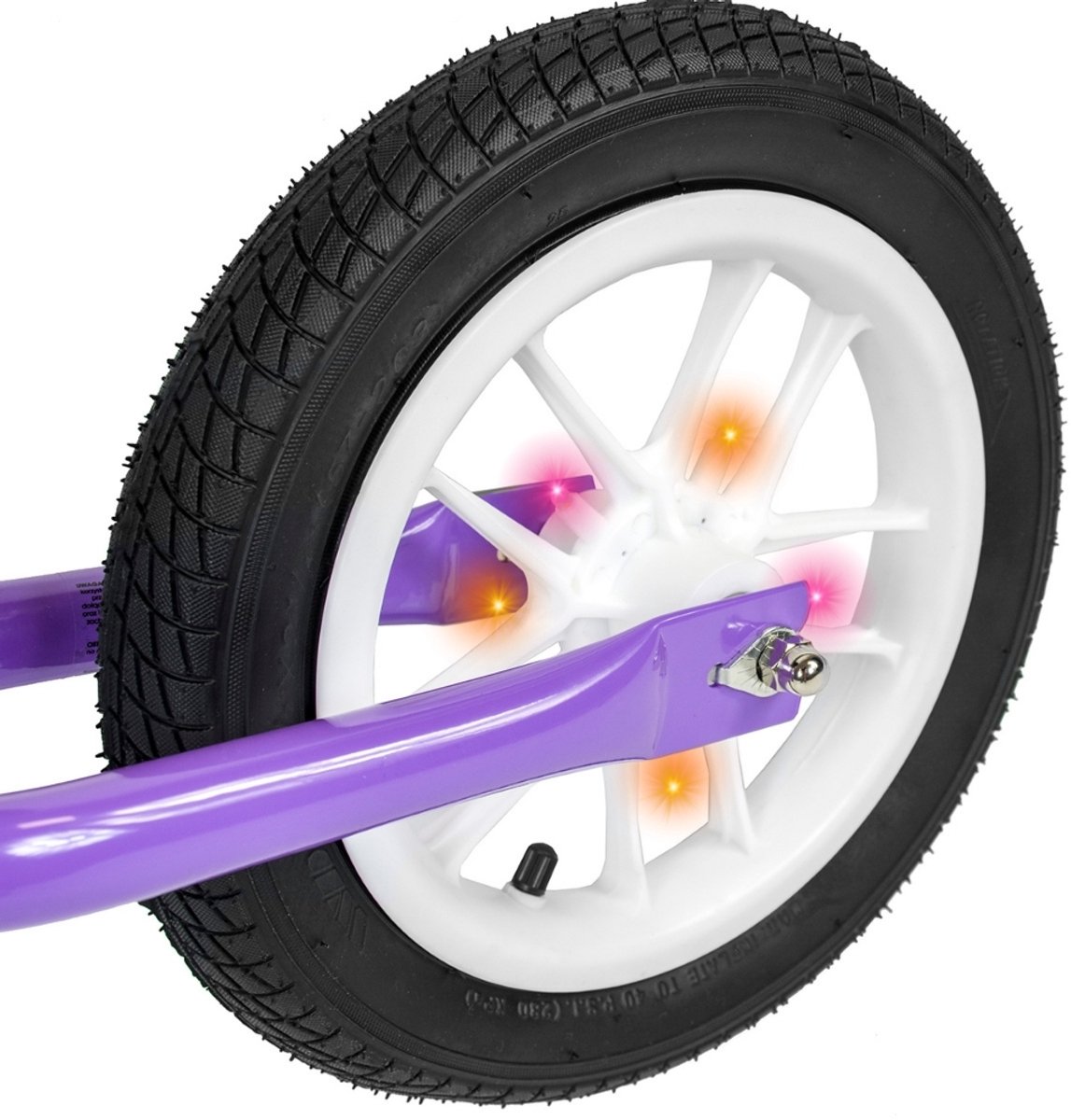Starky - Loopfiets - 12 Inch - LED Wielen - Verstelbaar - Fiolet (5905258933467)