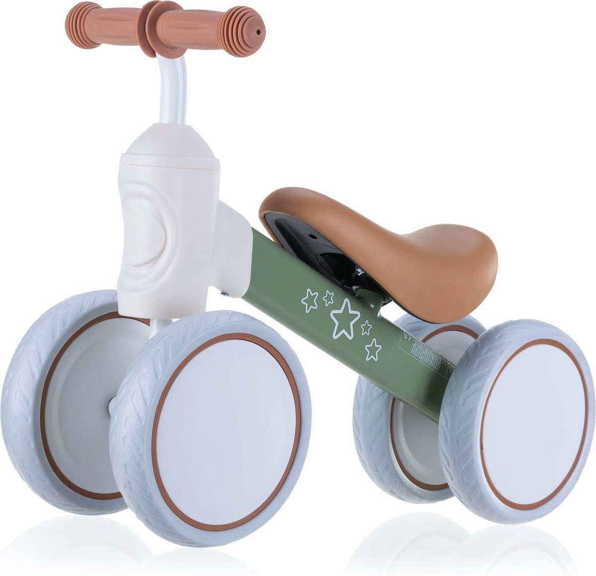 Stars Loopfiets - Kinderfiets - Babyfiets - Kinder Loopfiets - 4 Wielen - Veilig voor baby (5907766666974)