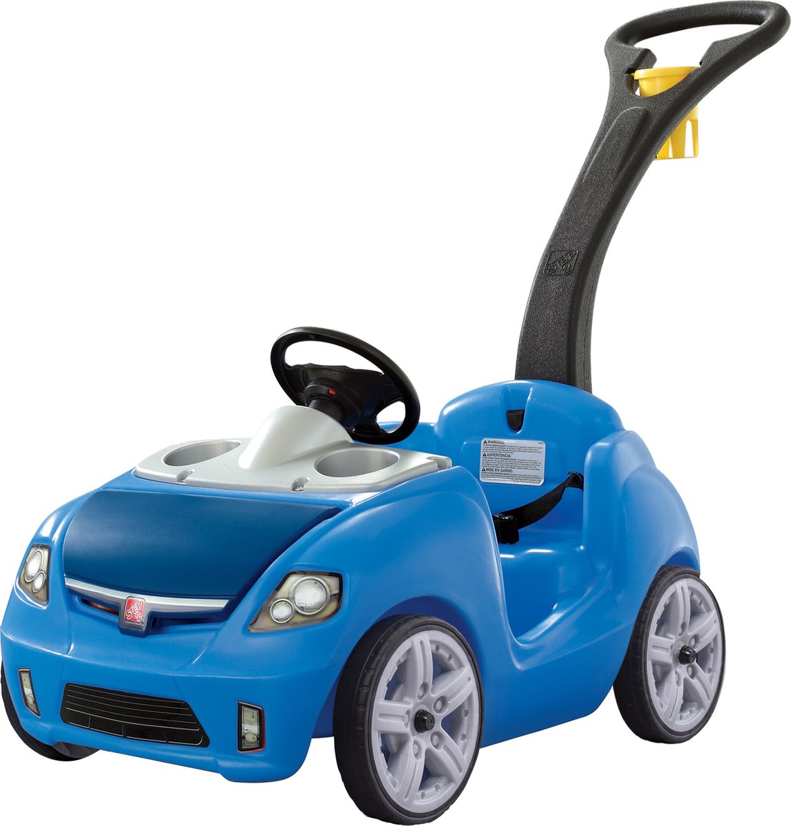 Step2 Whisper Ride Loopwagen in Blauw - Duwauto / Loopauto met duwstang - Voor kinderen vanaf 1,5 jaar (0733538823093)