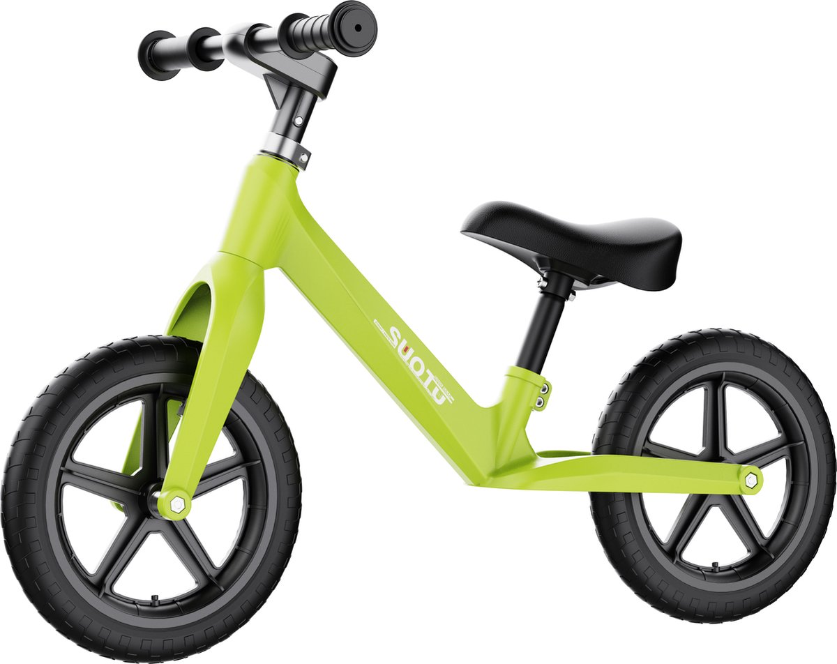 Suotu Loopfiets - Speelgoed Vanaf 1-5 jaar - Jongens en Meisjes - Kinderstep - 2.12kg lichtgewicht - Groen (8721049715084)