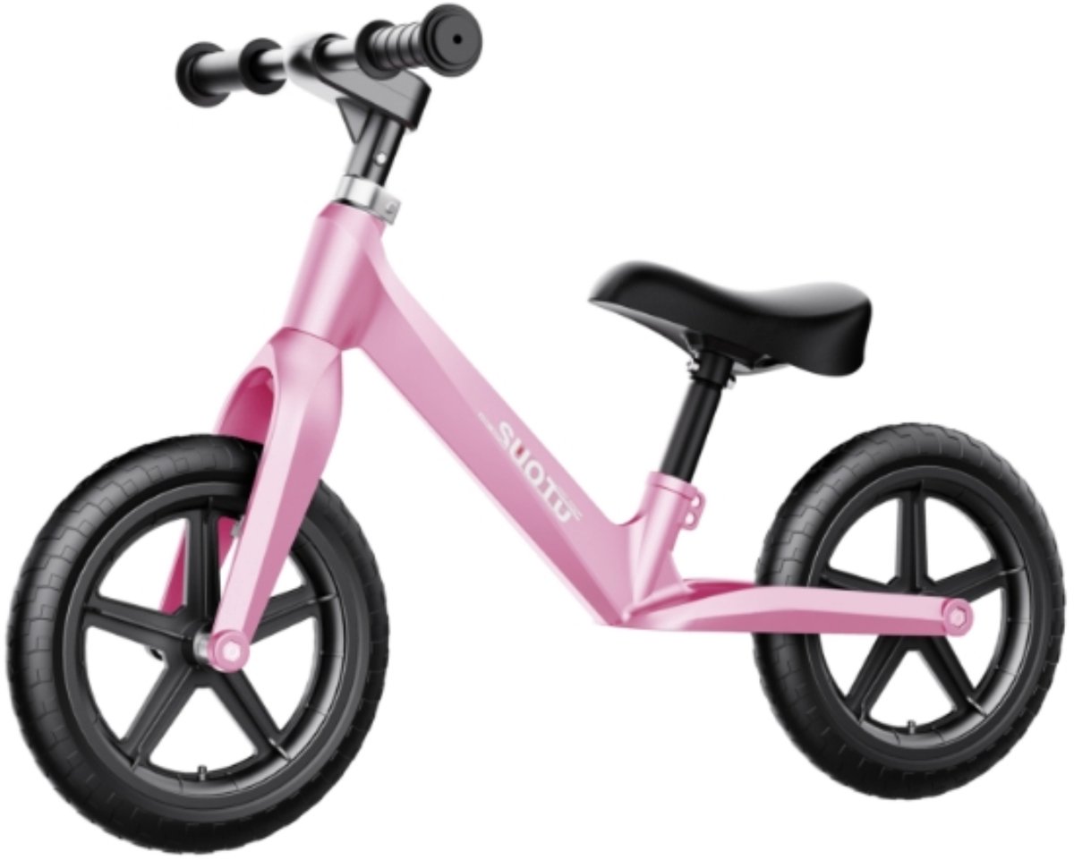 Suotu Loopfiets - Speelgoed Vanaf 1-5 jaar - Jongens en Meisjes - Kinderstep - Rose (8720847288004)