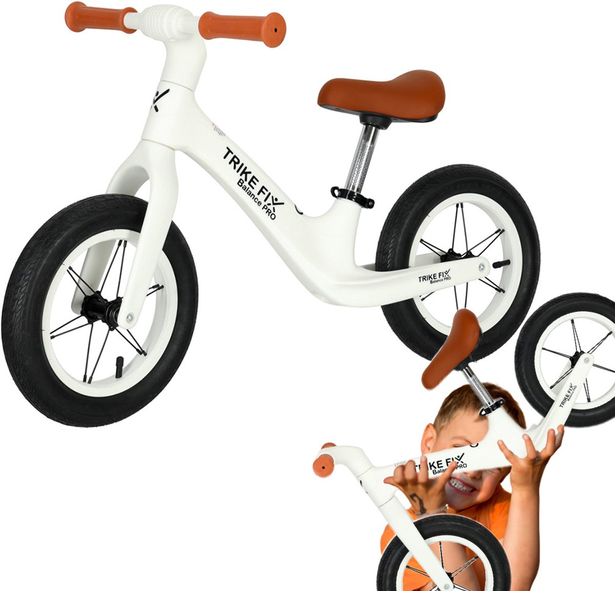 TRIKE FIX Balance PRO Wit - Lichtgewicht Loopfiets 2-4 jaar (5903039742536)