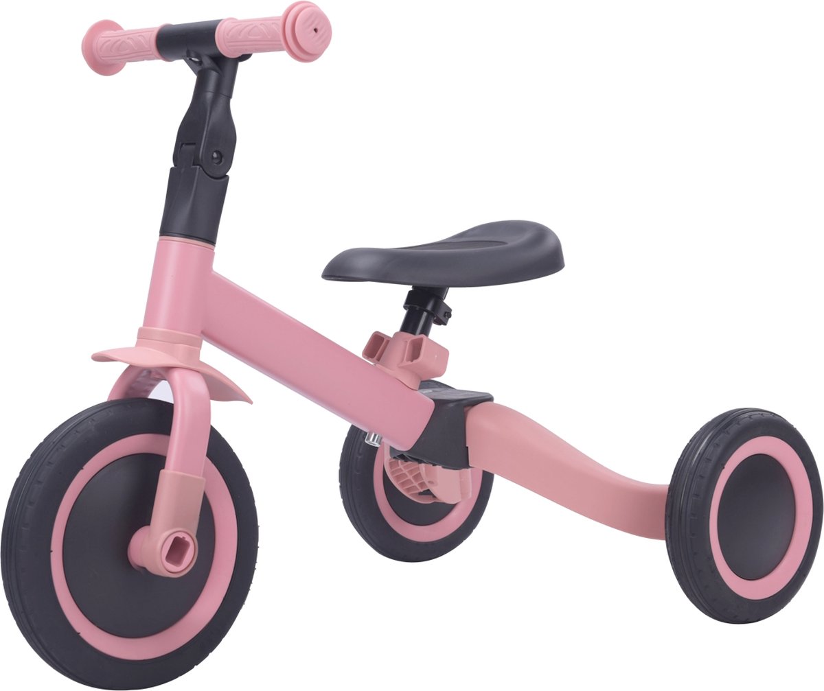 Topmark Kaya - 4 in1 Driewieler - Loopfiets - Balance Bike - Roze (8717154587340)