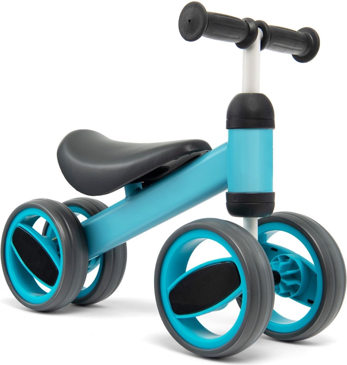 Trendmix Loopfiets Met 4 Wielen Blauw - Balance Bike - Kinderloopfiets - Balansfiets - 1 tot 2 Jaar (8721082997843)