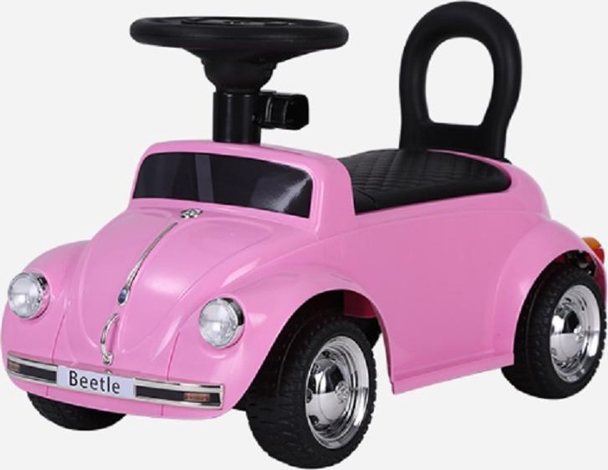 VW Beetle roze, loopauto met multimedia unit, USB en mp3 (FTF beetle) (7442105083039)