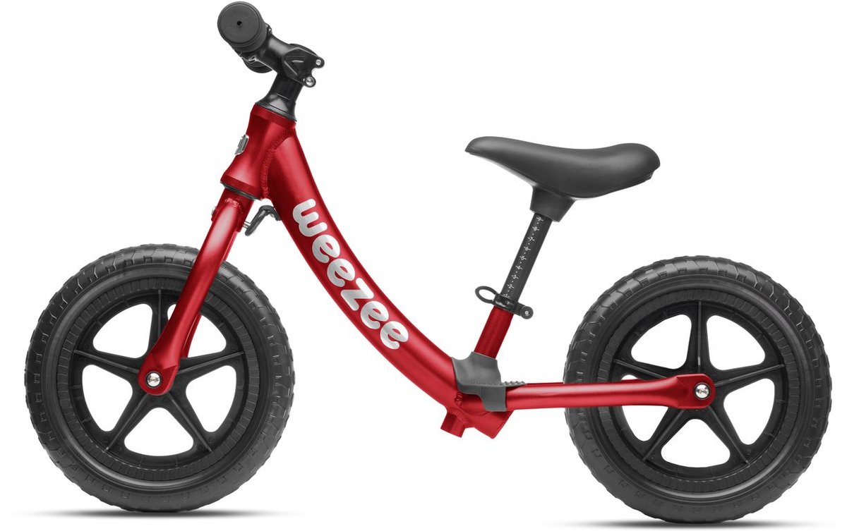 WEEZEE Loopfiets | 10 inch Loopfiets voor Kinderen | Loopfiets vanaf 2 Jaar | Ultra Lichtgewicht Loopfiets 2.45 kg | Verstelbaar Stuur en Zadel | Voetensteun | ISO 9001 + 14001 | Rood (3830088580012)