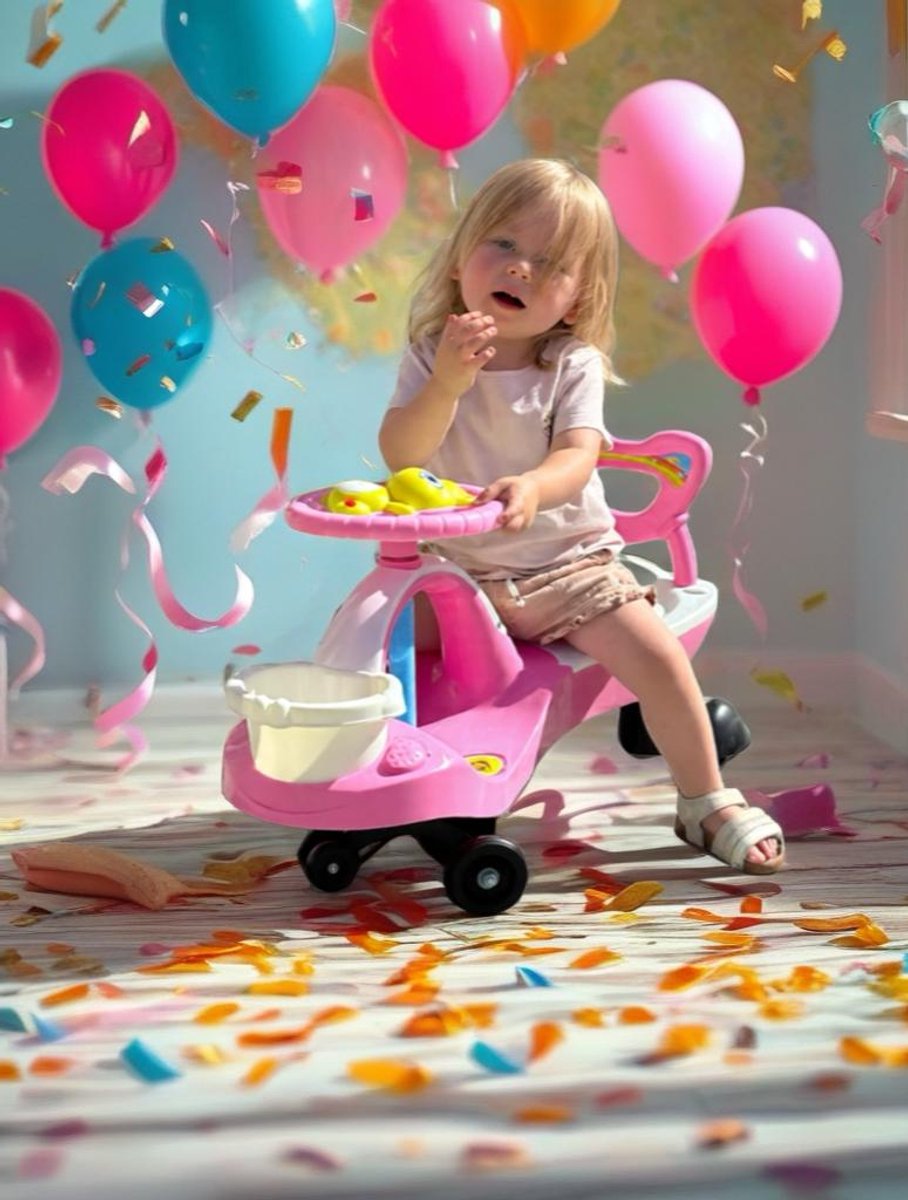 Wigglecar pastel kleuren - loopauto voor kinderen - 1 stuk - veilig en educatief (0757232022378)