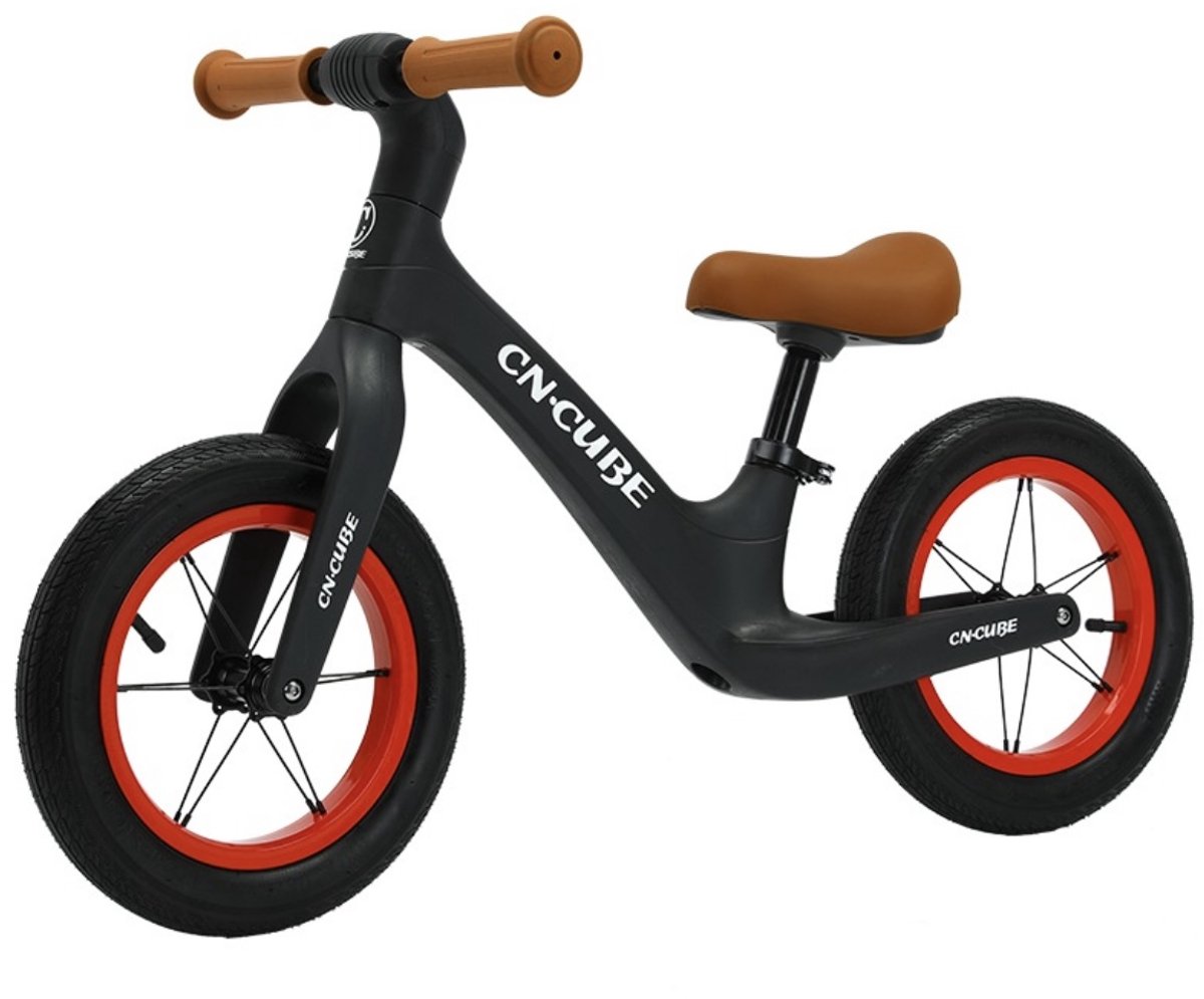 loopfiets voor kinderen - 12 INCH - Verstelbare zadel - Rubberen handvaten - Luchtbanden - 1 tot 5 jaar - Goede kwaliteit en design - Zwart (8785294036424)