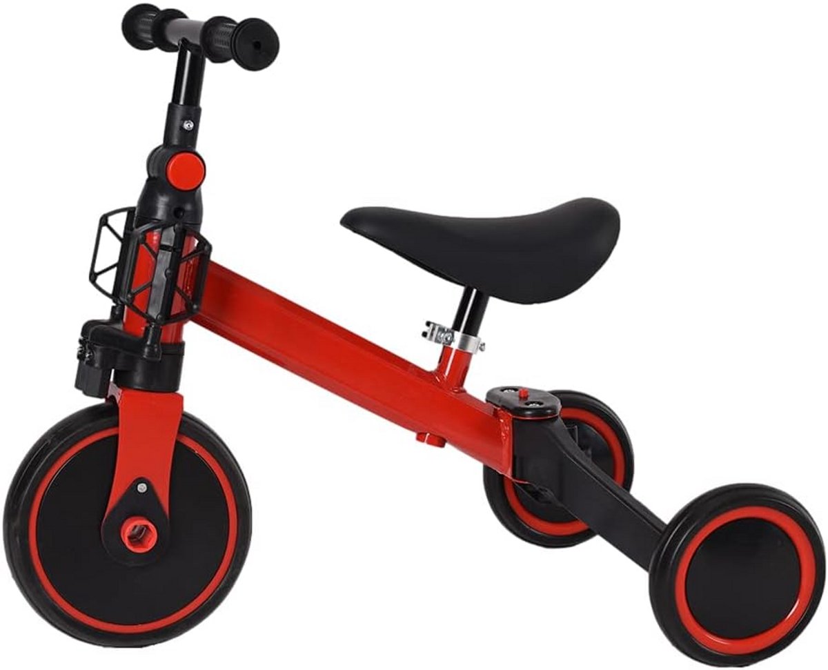 3-in-1 Driewieler Loopfiets voor Peuters en Kinderen (18 Maanden - 4 Jaar) - Lichtgewicht en Verstelbaar (9101057869556)