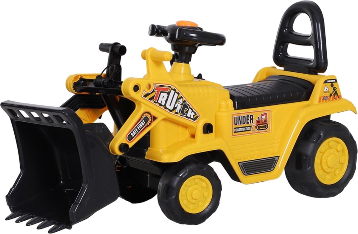 3 in-1 loopwagen - Loopauto - Looptractor - Graafmachine - Speelgoed - 80 cm x 26.5 cm x 39 cm (8720618710093)