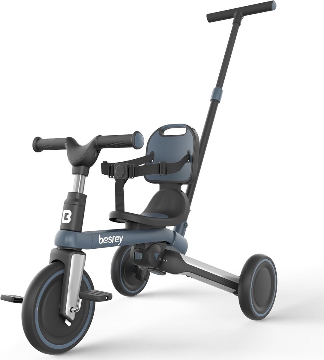 7-in-1 Kinderdriewieler Loopfiets met Duwstang - Inklapbaar - 1-5 Jaar (9101059532168)