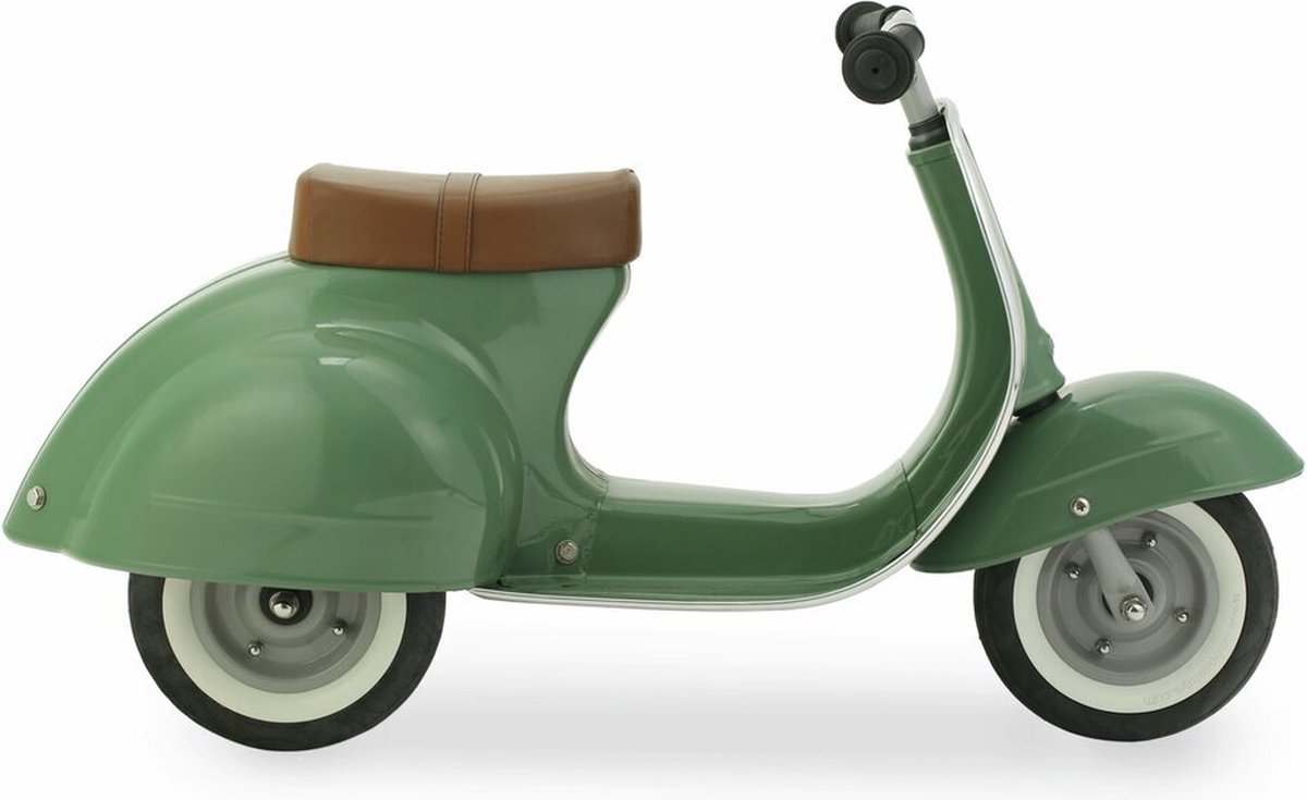 Ambosstoys PRIMO Scooter groen retro loopfiets voor kinderen. (0850044274093)