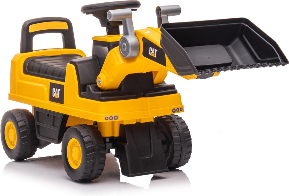 Bandits & Angels Loopauto CAT Wiellader vanaf 1 jaar - Functionele Laadarm - Loopwagen Geel - Loopauto Voor Jongens - Caterpillar (8719558088676)