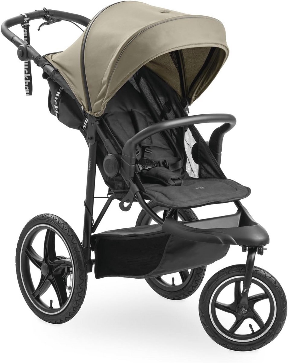 Drie-Wiel Kinderwagen met Pneumatische Banden, Vering, Handrem en Grote Zonnekap (9101062240036)