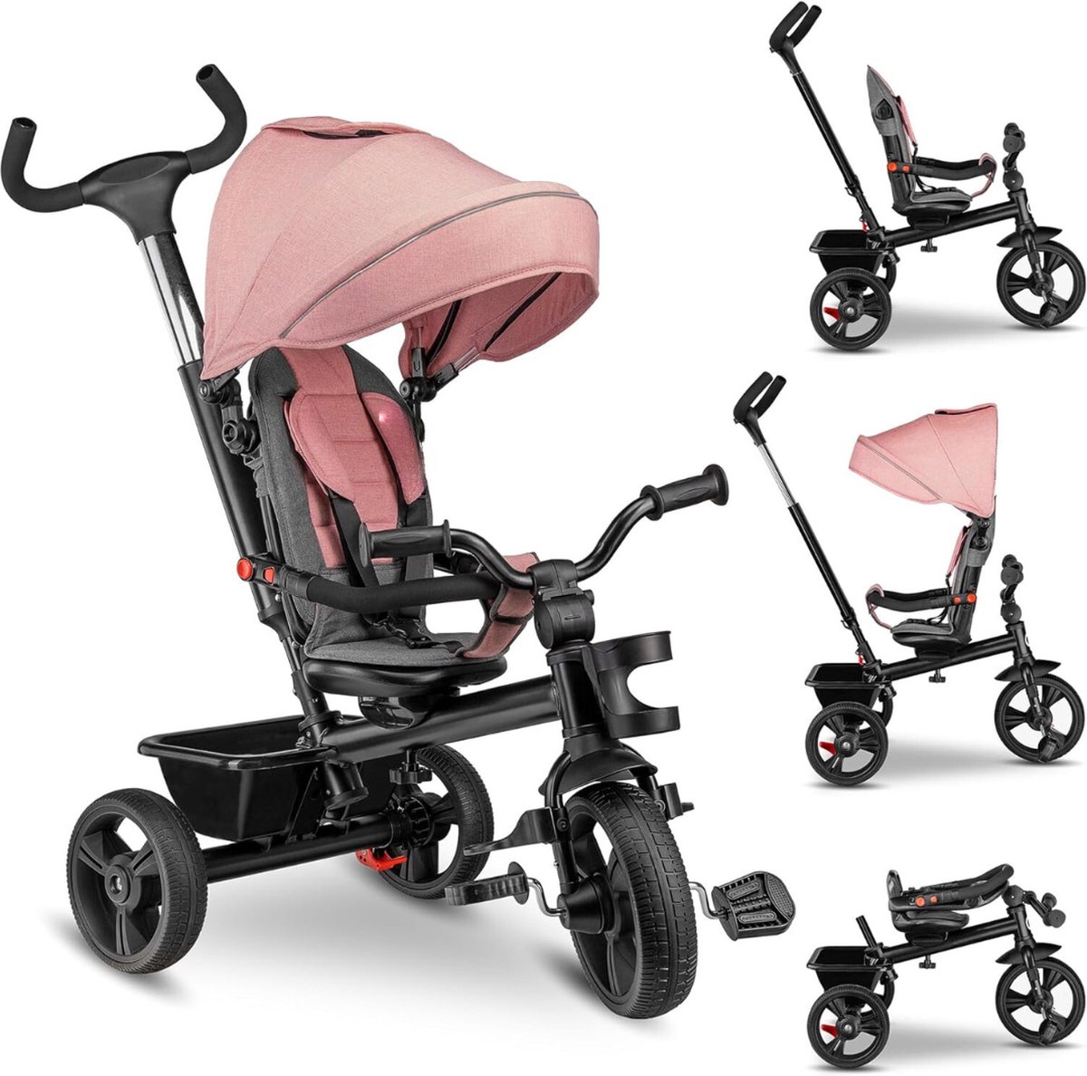 Driewieler Met Duwstang - Duwstang Kinderfiets - Baby Fiets - Fiets Met Duwstang - Driewieler Met Duwstang Jongen (9507436517764)