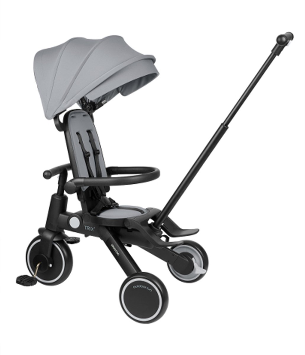 Kikkaboo Trix Driewieler - 8 in 1 - Grijs (3800171217798)