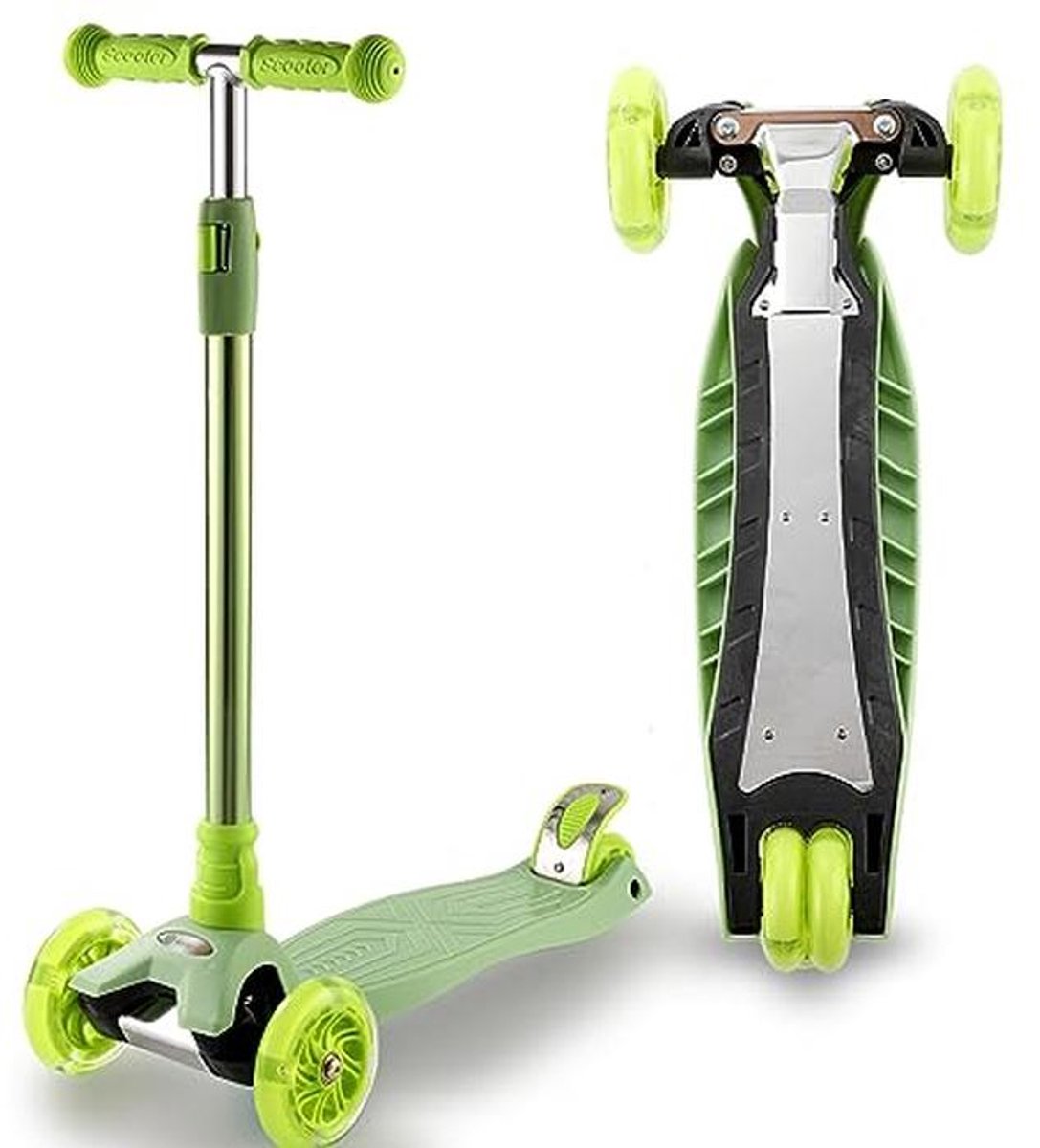 Kinderscooter met 3 Wielen en Oplichtende Wielen, Verstelbaar en Stabiel voor Kinderen van 3-12 Jaar (9101048993420)