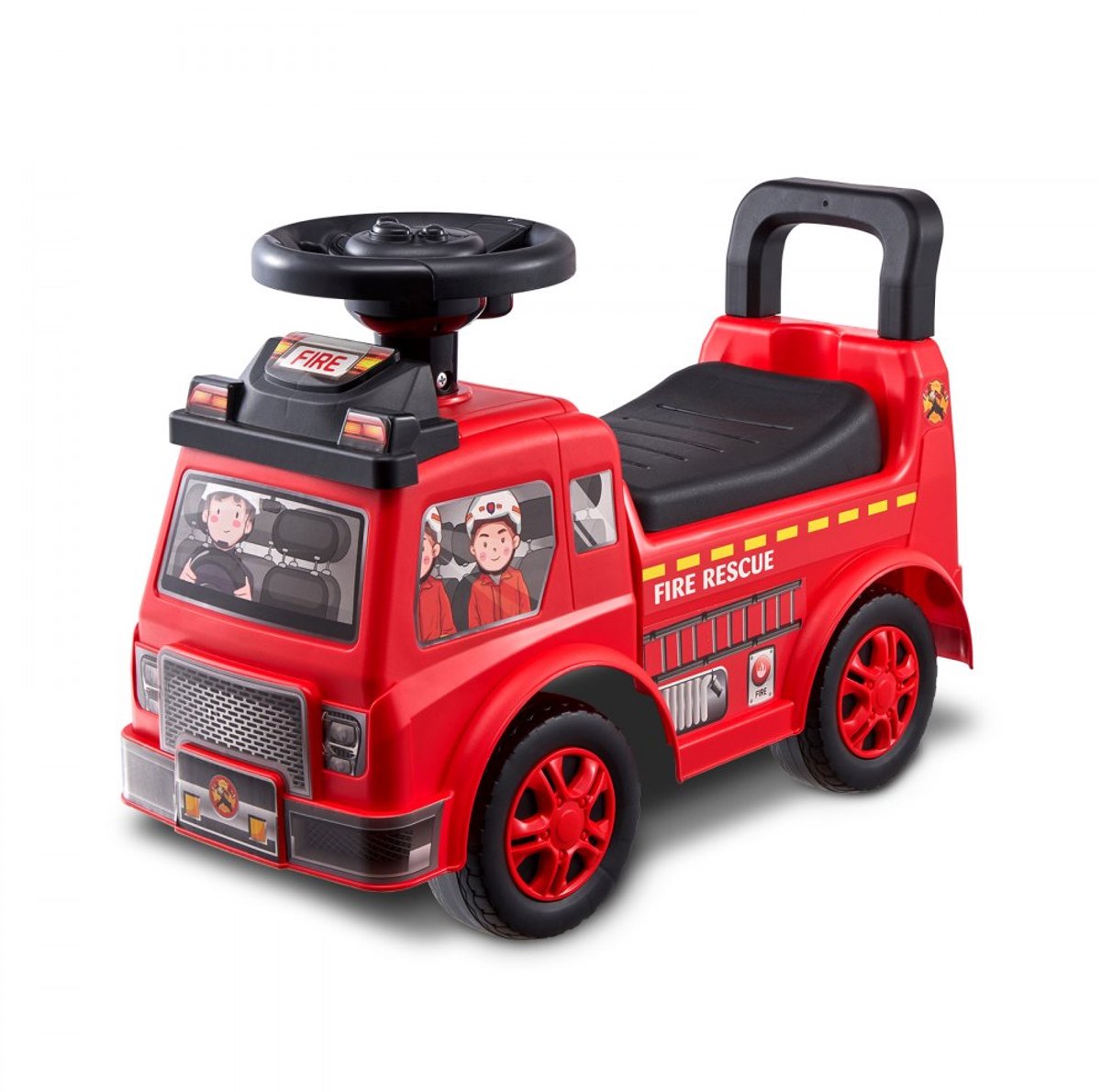 Loopauto voor peuters - Zit- en stapauto - Leeftijd 1-3 jaar - Muziekstuur - Opbergruimte onder de zitting - Zit- en sta-functie - Unisex - Klassiek ontwerp - Rood (6152723425418)