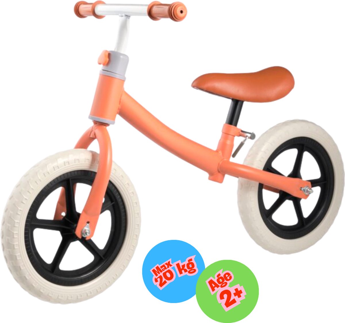 Metalen Loopfiets Voor Meisjes tot 20 Kg - Roze (8720812309826)