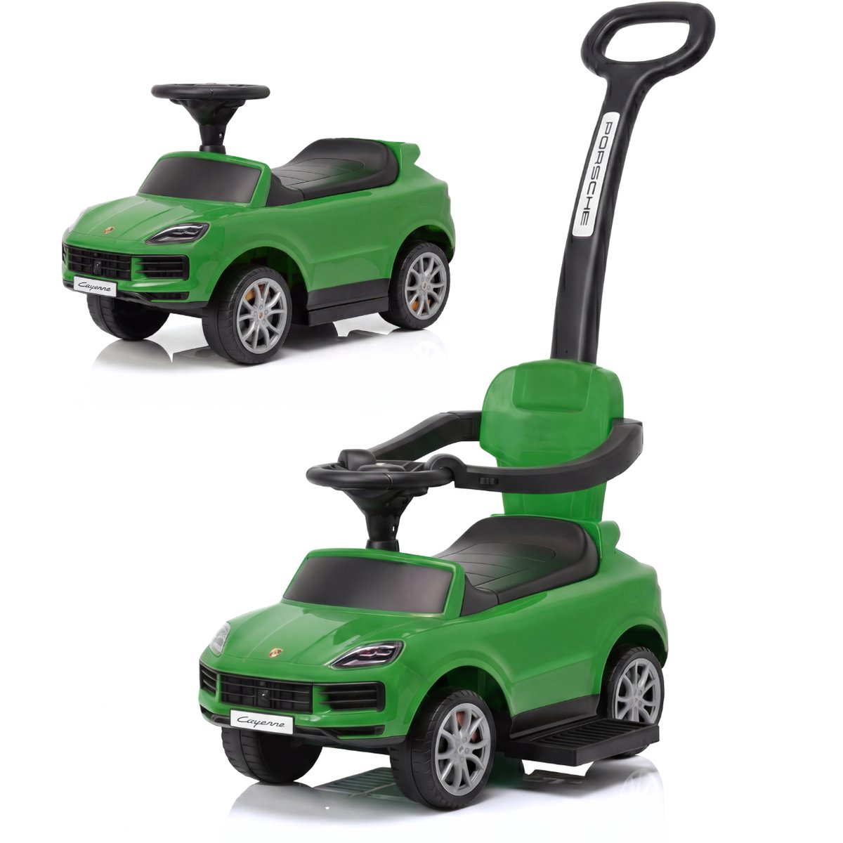 Porsche Cayenne - 3-in-1 Loopauto voor Kinderen - 1 tot 3 jaar - Groen (5401257006619)