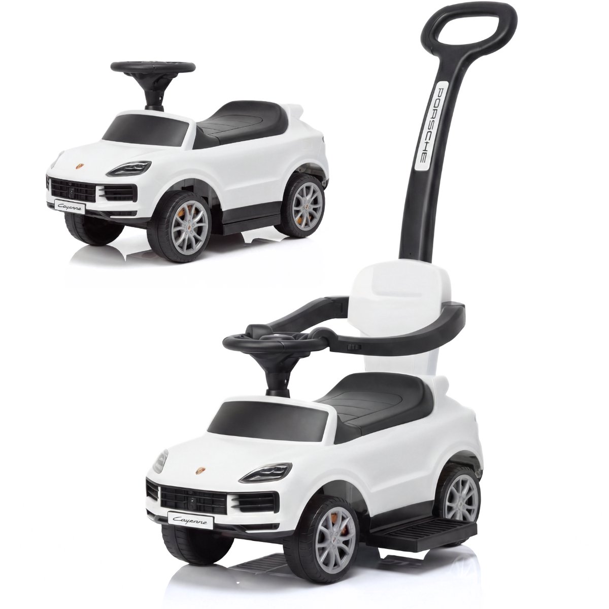 Porsche Cayenne - 3-in-1 Loopauto voor Kinderen - 1 tot 3 jaar - Wit (5401257006633)