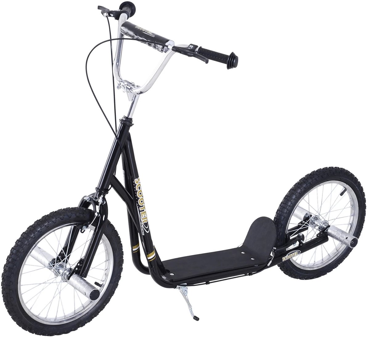 ROOTY Step - Scooter - Kinder step - Kinder scooter - 2 wielen - Zwart - Vanaf 5 jaar - Verstelbaar stuur 92-100 cm - 143X58X100cm (8721472151312)