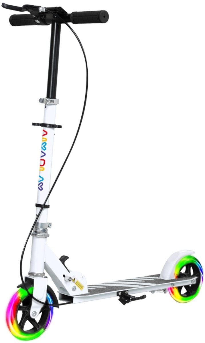 Verstelbare Opvouwbare Step voor Kinderen, Met LED Lichtwielen (Geen Batterijen) en Dubbel Rem - Draagkracht 50 kg voor Jongens en Meisjes 3-8 Jaar (4896009087267)