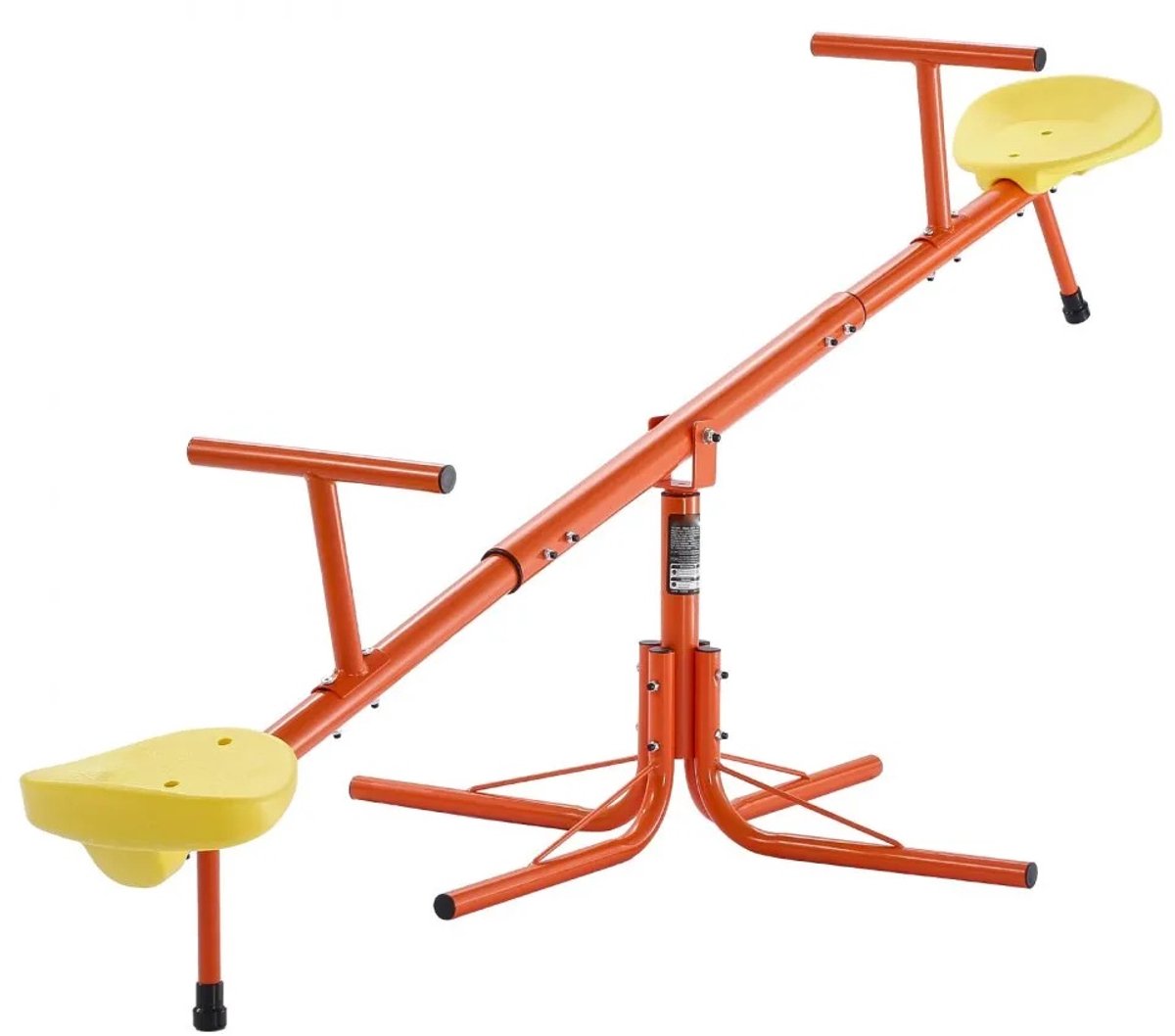 Wipwap voor kinderen - Tuinwip - Draaibaar 360° - Draagvermogen 45,4 kg per zitplaats - Vierpunts steunpoten - Vanaf 3 jaar - Afmeting 190,5 x 79 x 66 cm (6152725887801)