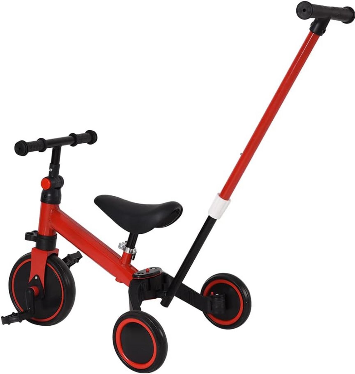 3-in-1 Loopfiets en Driewieler voor Baby's en Peuters (Rood) (9101027595706)