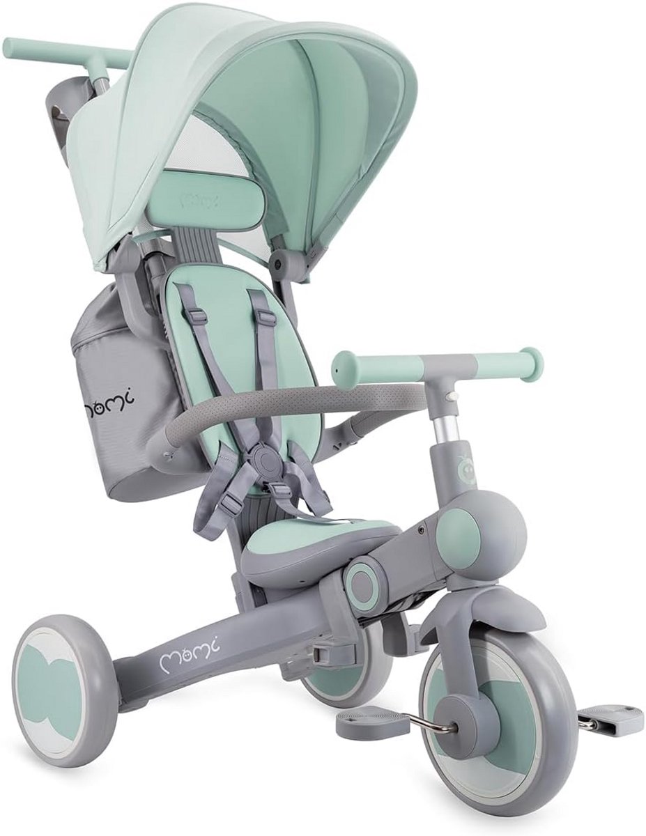 4-in-1 Driewieler voor Peuters met Zonnedak en Verstelbaar Stuur (9101026255854)