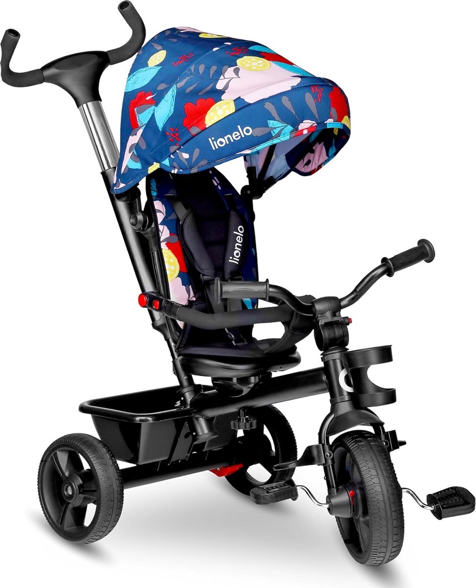 4-in-1 Kinderdriwiel met Draaibare Zitting voor Kinderen van 1,5 tot 5 Jaar - Verstelbare Duwstang en Veiligheidsgordel (9101023172390)