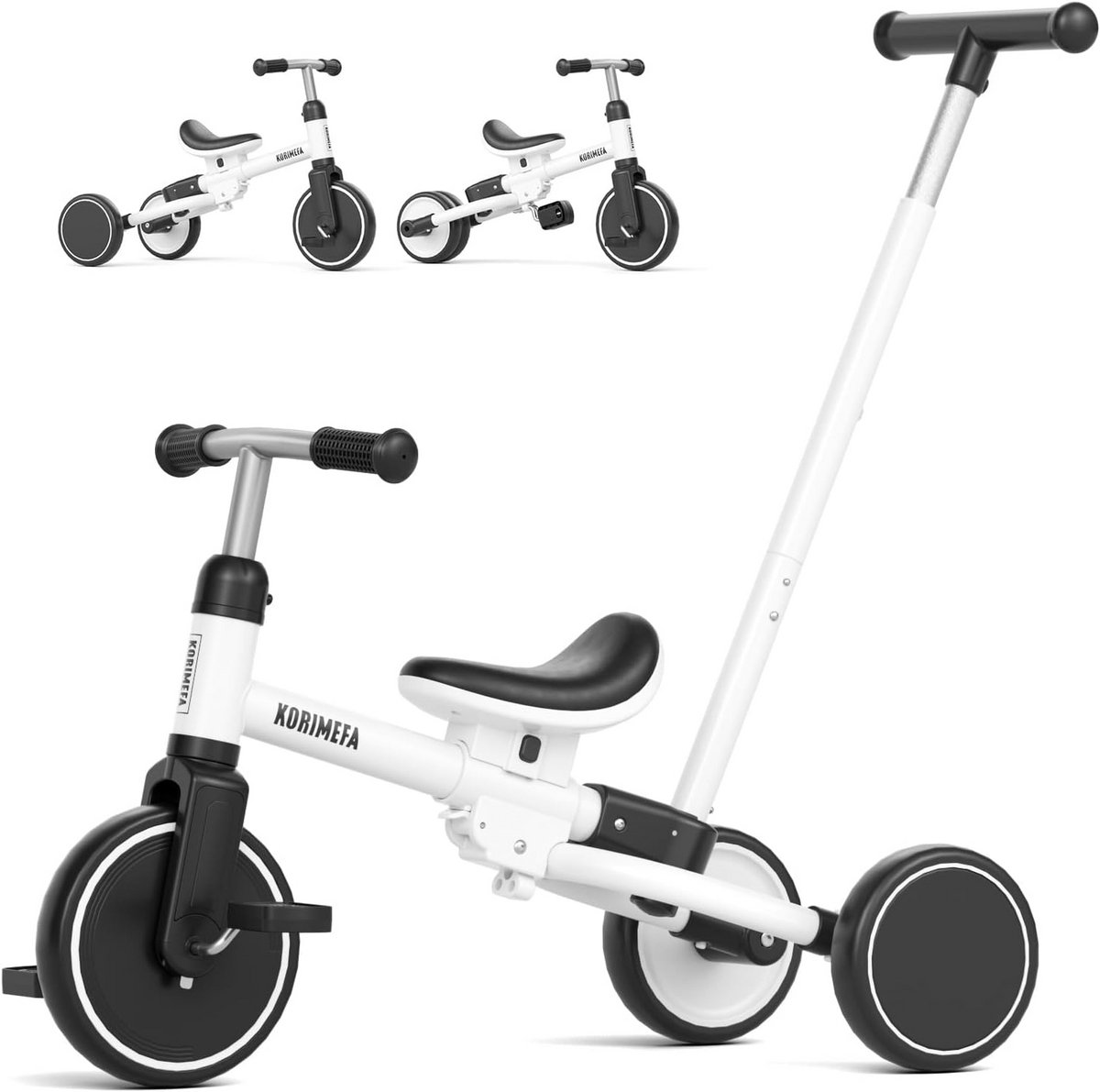 5-in-1 Driewieler met Duwstang voor Kinderen 1 tot 3 Jaar (9101095885365)