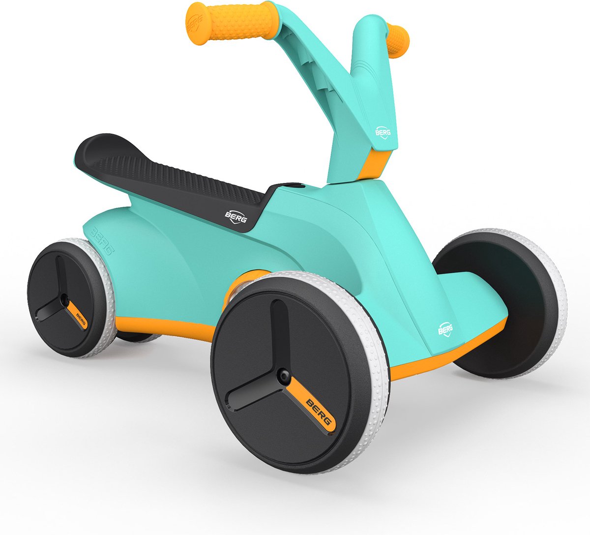 BERG GO Twirl Loopauto - 10-30 maanden - Incl. Uitdagend spel - Ergonomisch - Fluisterstille banden - Turquoise (8715839085334)