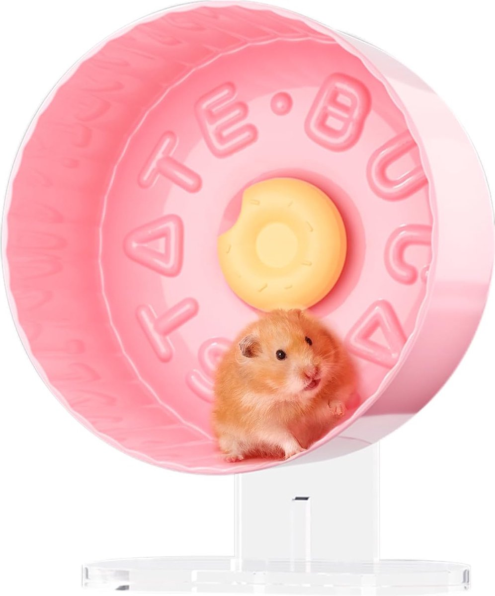BUCATSTATE Hamsterwiel stil 21 cm - Voor Roborovski Hamster - Roze (6150620372309)