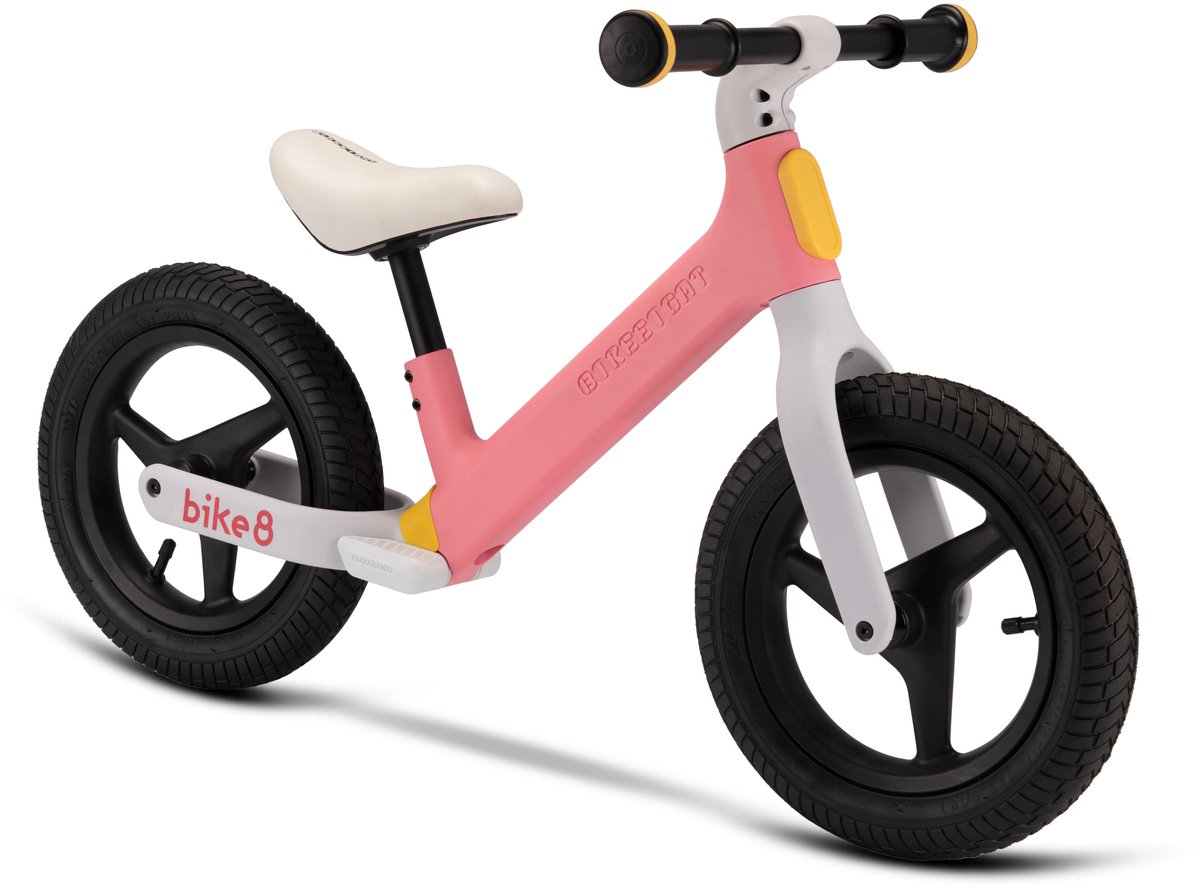 Bike8 SF1 Sport Loopfiets 2 - 5 Jaar Lichtgewicht Balance bike - Schokabsorberend Frame & Anti-Slip Banden - Roze (6975999470001)