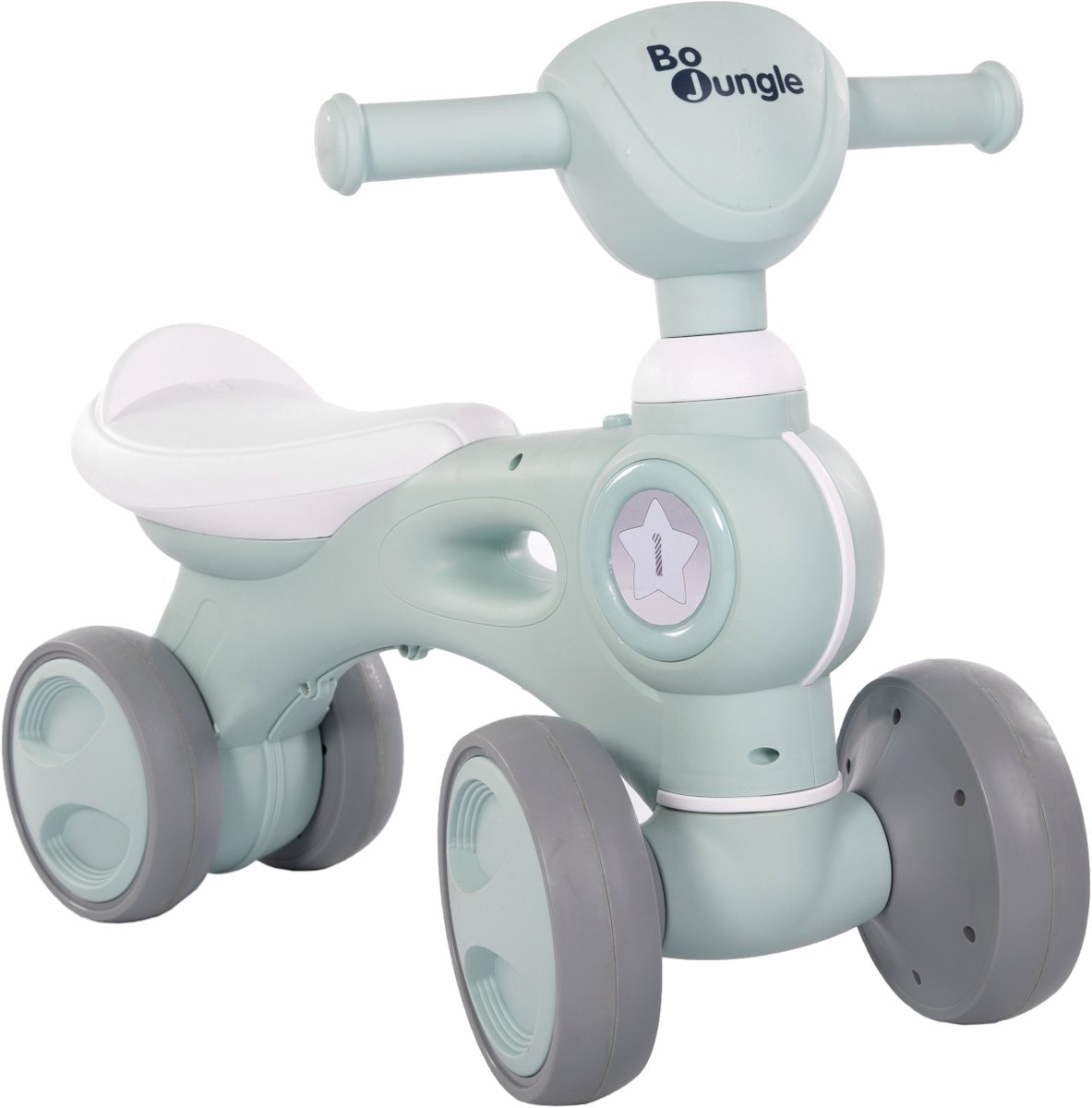 Bo Jungle - Loopfietsje Baby - Loopwagen peuter - Babywalker - licht en muziek - Stabiel - Bike Jumpy Blauw (1703739200503)