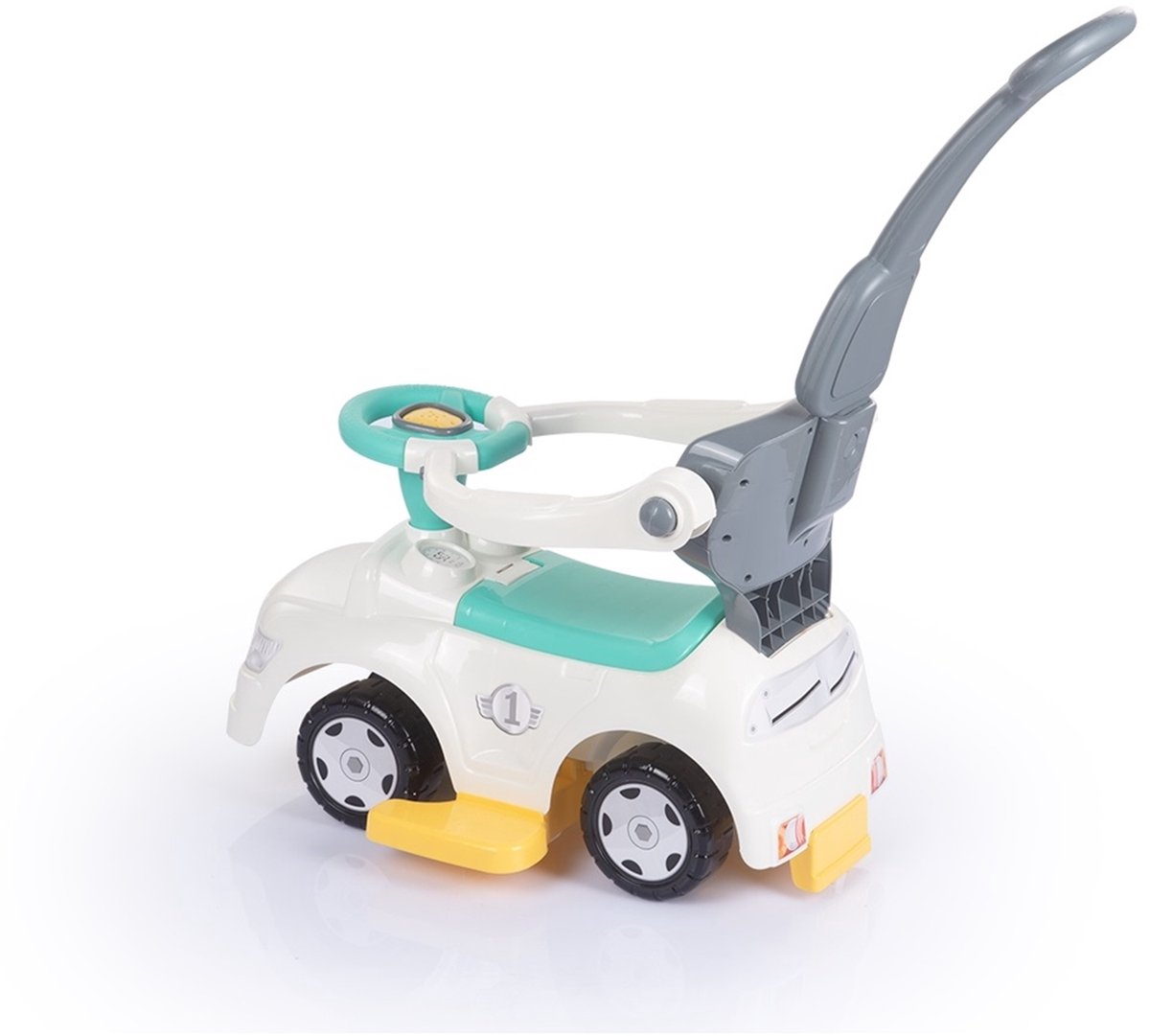 Dolu 3in1 Loopauto met Handgreep + Toeter Wit/Blauw/Grijs/Geel (8690089026347)