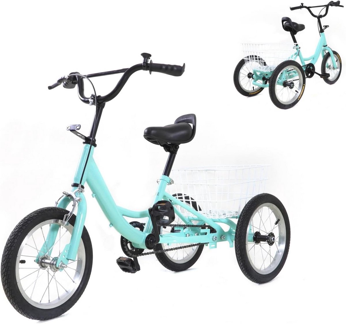 Driewieler Kinderen 7-10 Jaar - Stepsnelheid Fiets met Boodschappenmand (9101025320478)