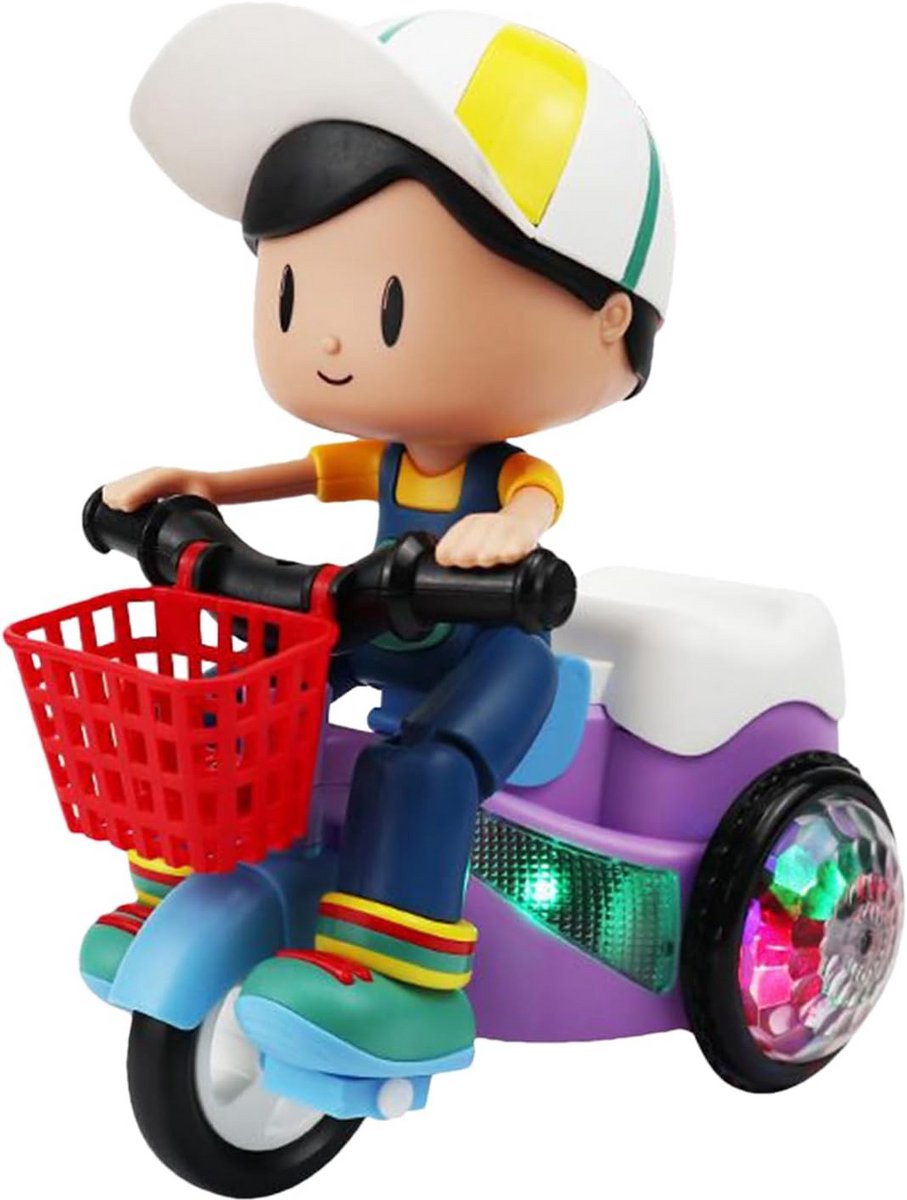 Elektrische Kinderdriewieler Speelgoedauto met Muziek, Licht en 360 Graden Draaien (9101027255433)