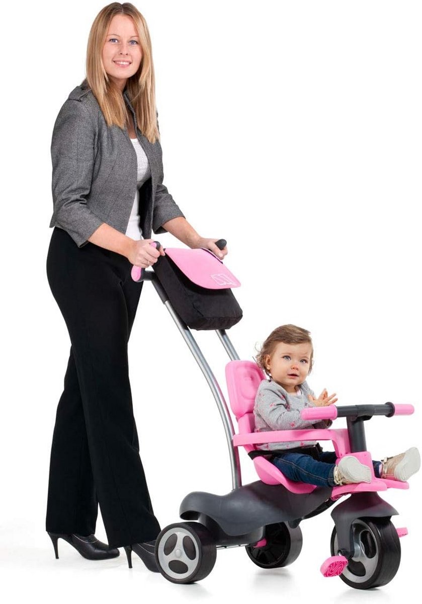 Evolutieve Loopfiets Driewieler 5-in-1 met Geluidsarme Wielen - Roze (9101028233348)