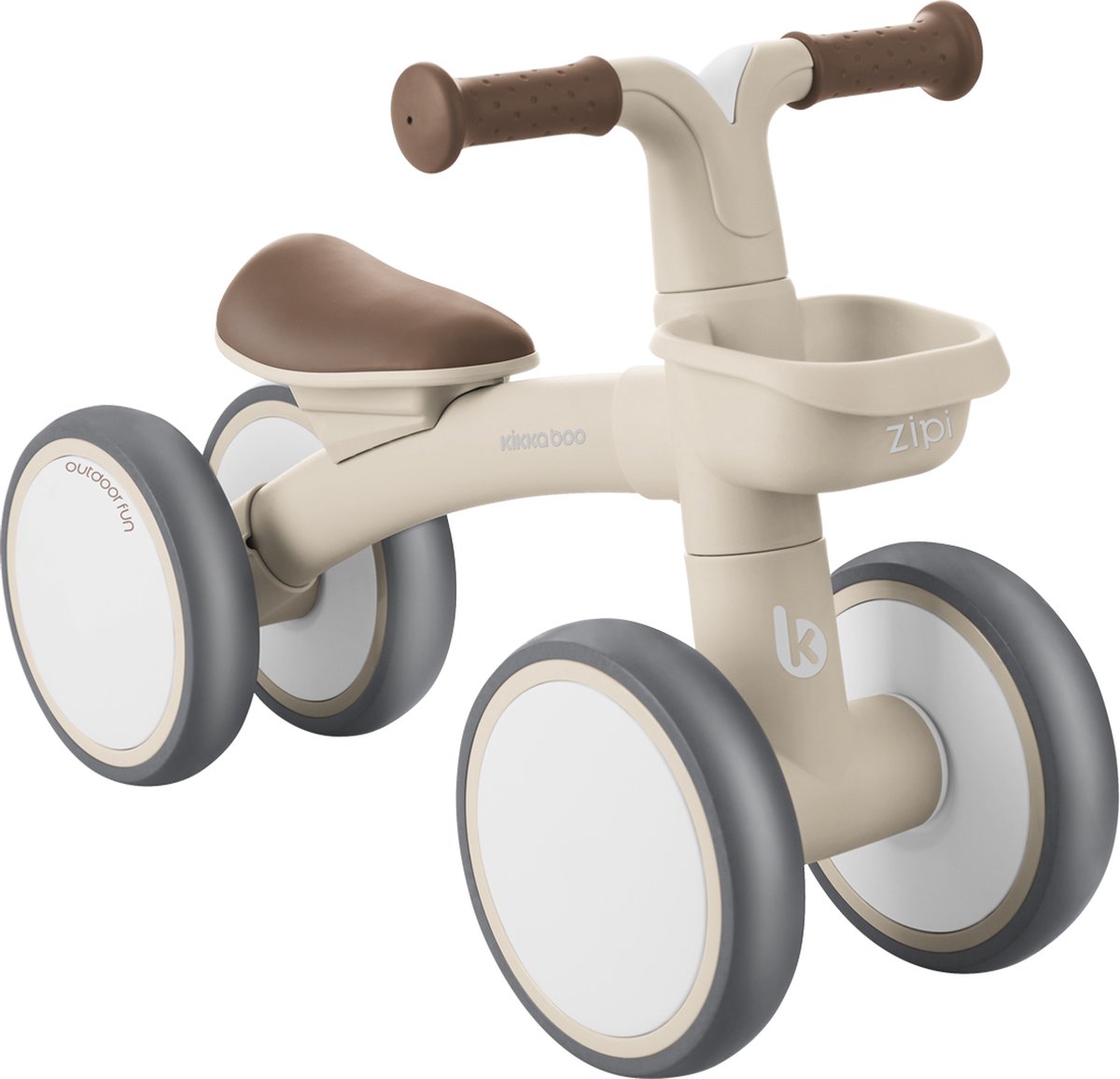 Kikkaboo Ride On Zipi Loopfiets - Beige (3800171212892)