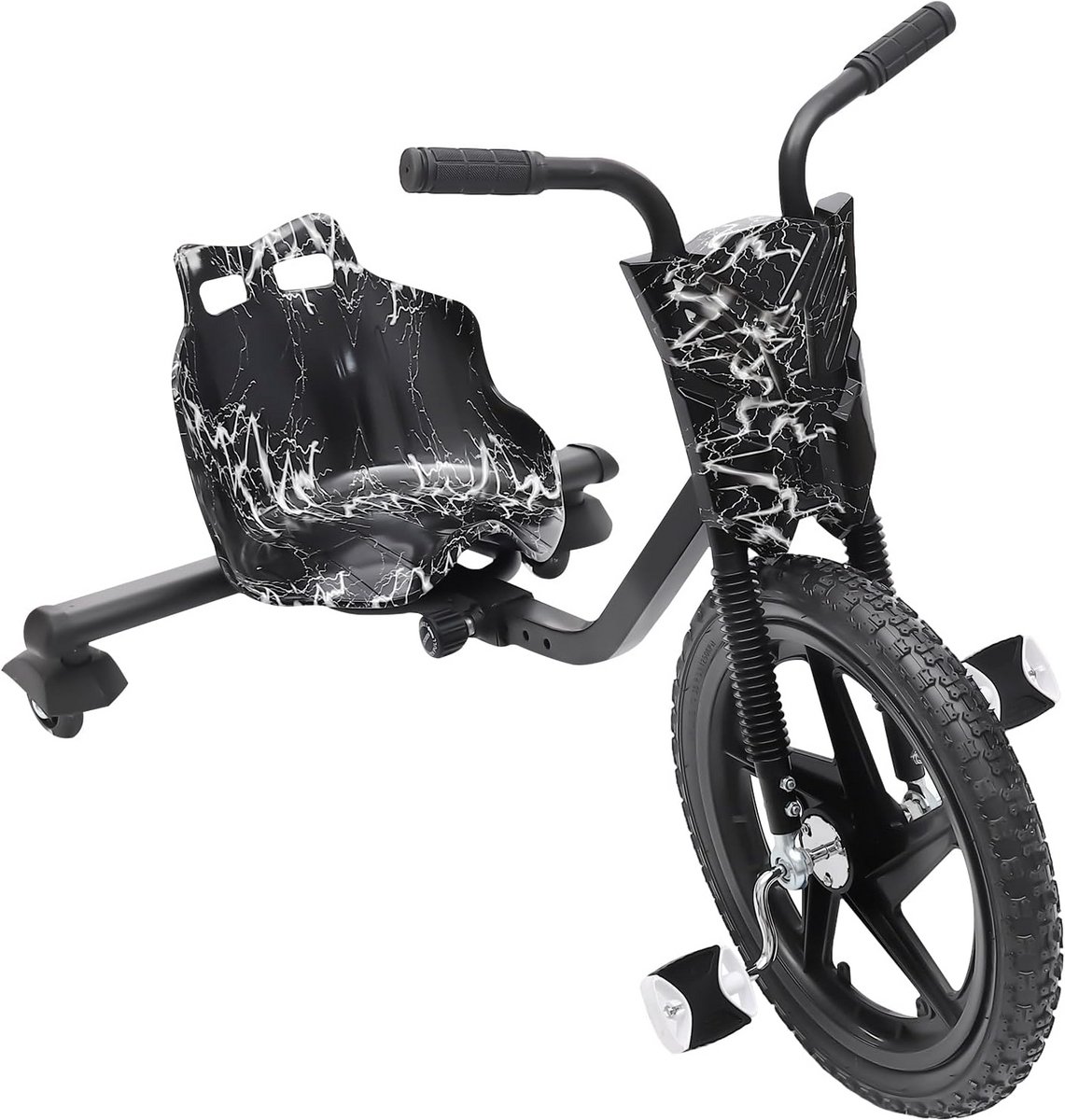 Kinder Drift Scooter met 3 Wielen en Verlichting - Zwart (9101077975787)