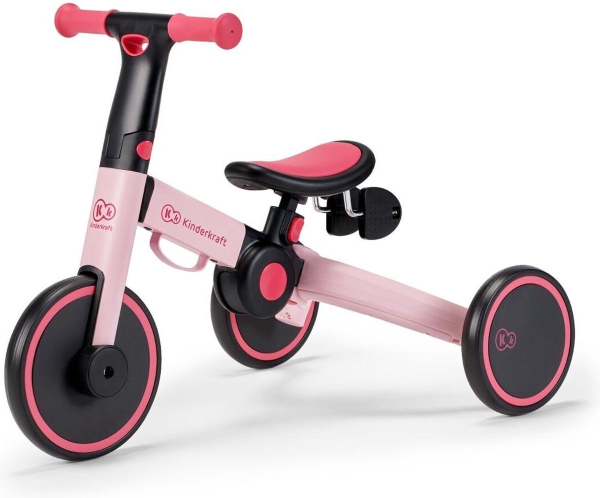 Kinderkraft 4Trike Vouw driewieler - Loopfiets - Balance Bike - Candy Pink (5902533916016)