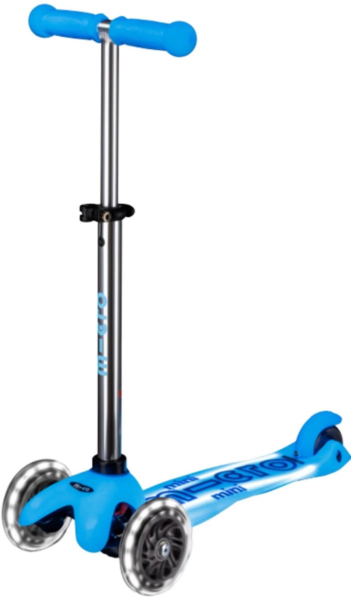 Micro Mini Micro step Deluxe Glow Plus LED | step / scooter in de kleur arctic blauw voor kinderen van 2 tot 6 jaar | max 50 kg (7630053559885)