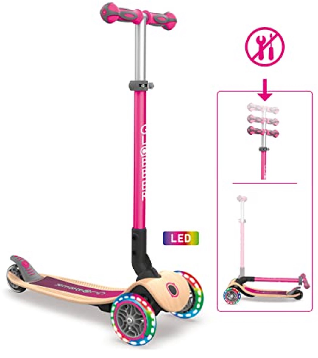 Opvouwbare Kinder Scooter met 3 Wielen en LED Verlichting - Geschikt vanaf 3 Jaar (6153805860899)